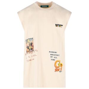Barrow Cream Cotton Tank Top Men